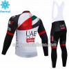 Conjunto Maillot + Culotte largo con tirantes Invierno Termico 2018 Team UAE N001